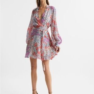 Reiss Kiera Floral Printed Mini Dress
